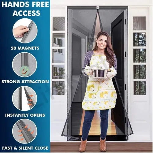 Magic Mesh Hands-Free Single Screen Door 19.5 x 83